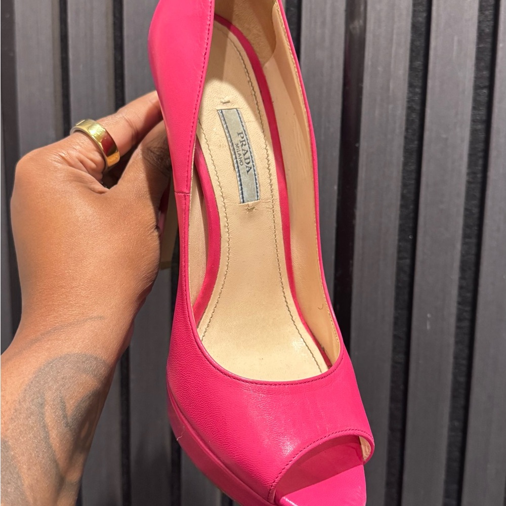 Prada Women's Vibrant Pink Heels